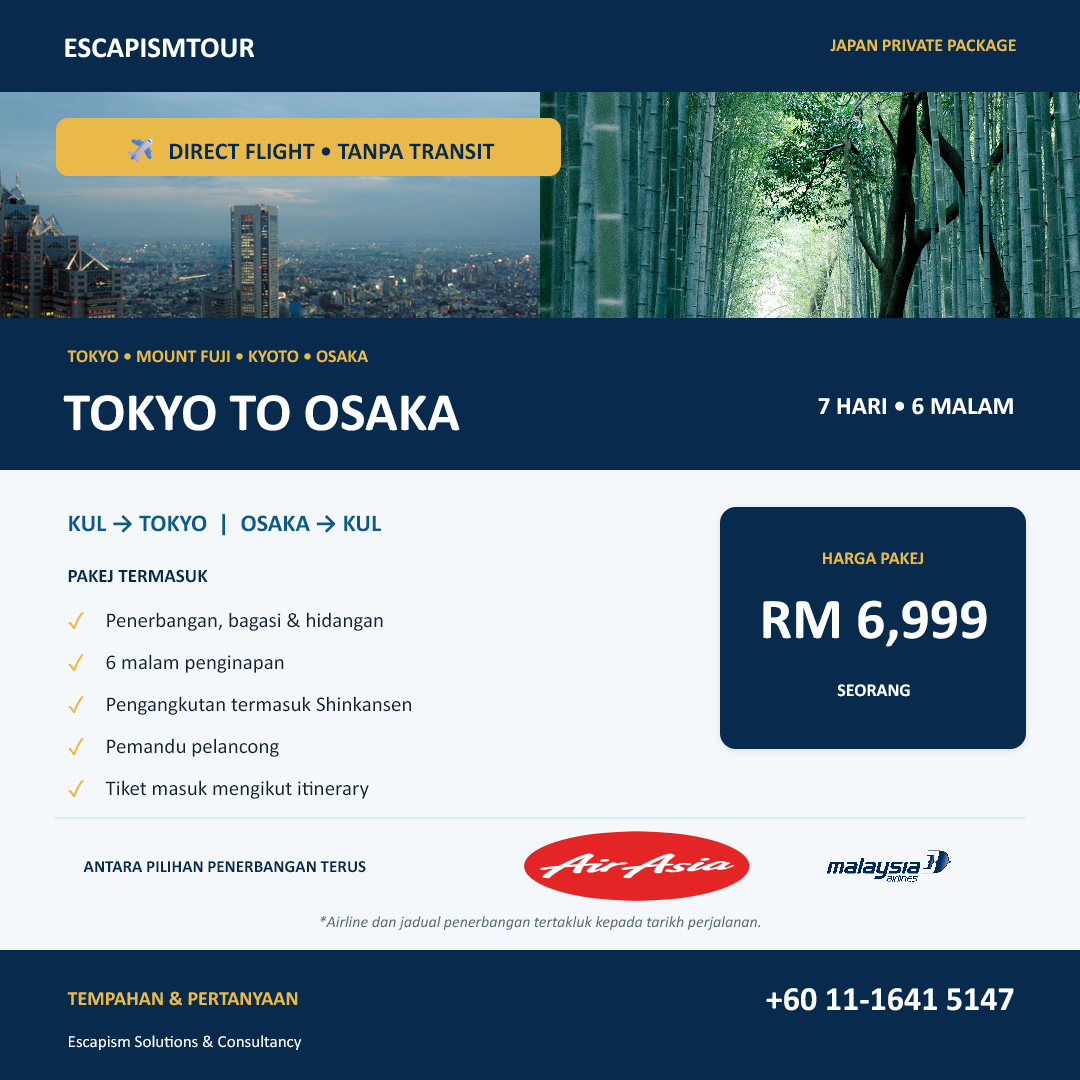 Tokyo to Osaka package visual