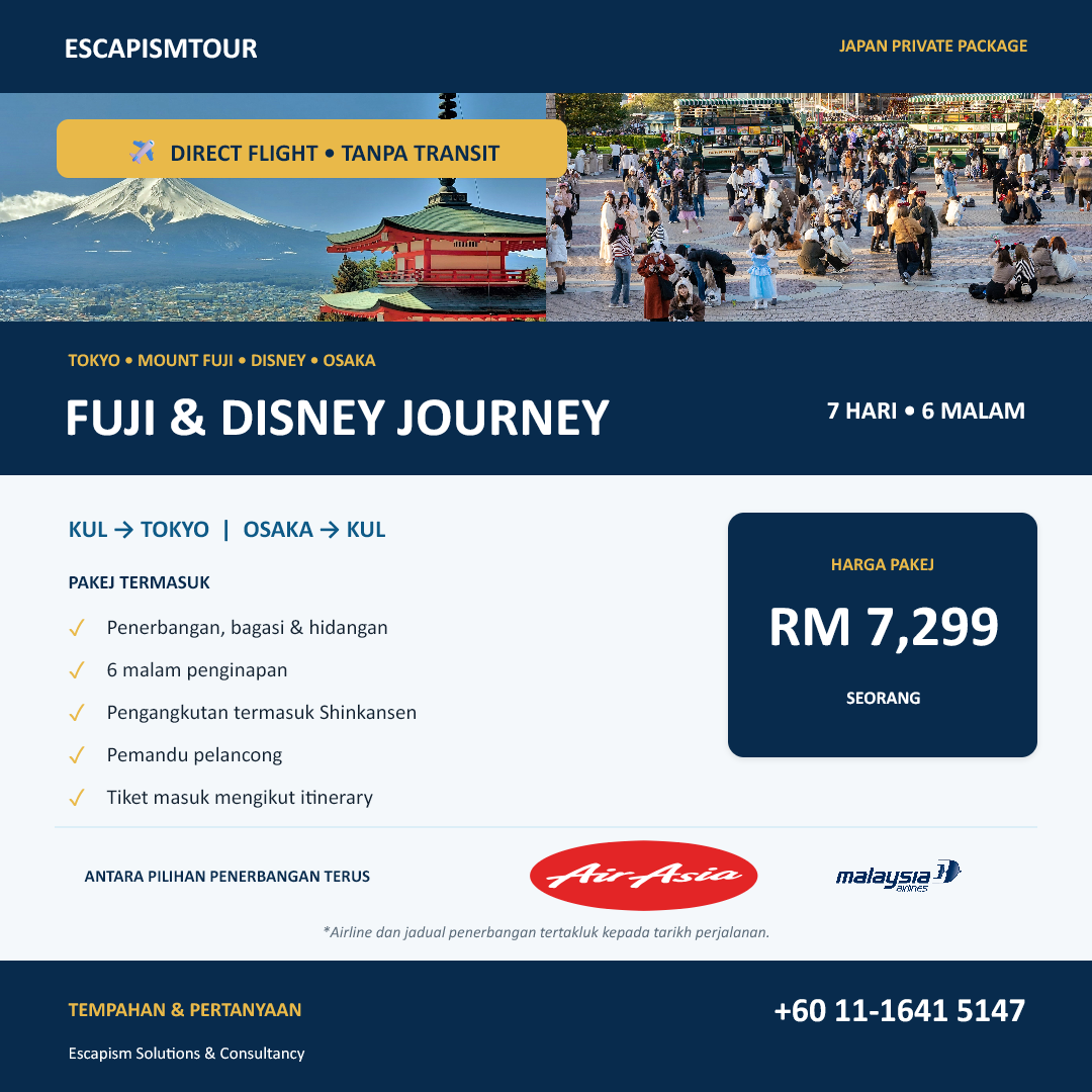 Japan Fuji & Disney Journey package visual